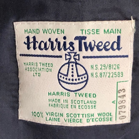 80's Men's Blue Plaid Wool Blazer - Size Med - Chest 42 - Unisex Wool Blazer - Picture 5 of 12